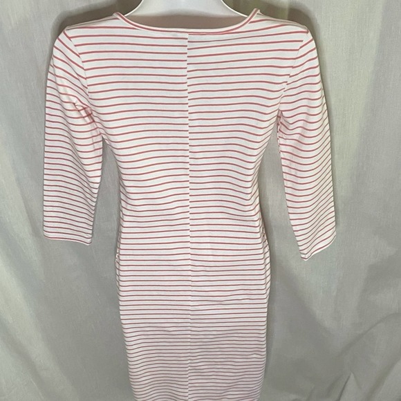 Forever 21 White & Coral Stripe Bodycon Dress - Picture 2 of 16